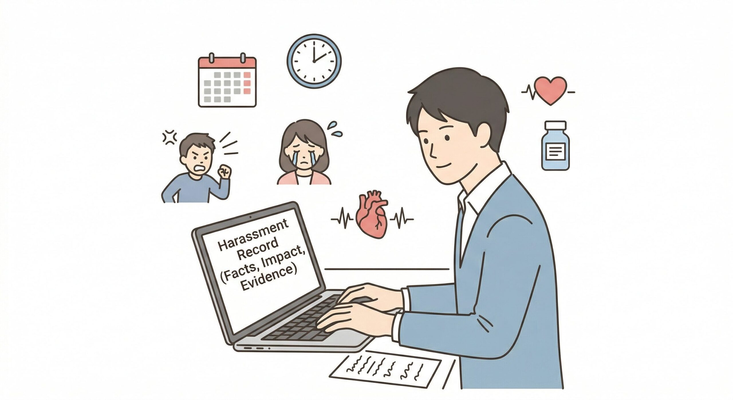 ハラスメント被害への対応を会社に求める際の情報整理術