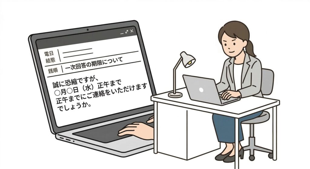 一次回答の期限を切ってハラスメントの相談をする方法